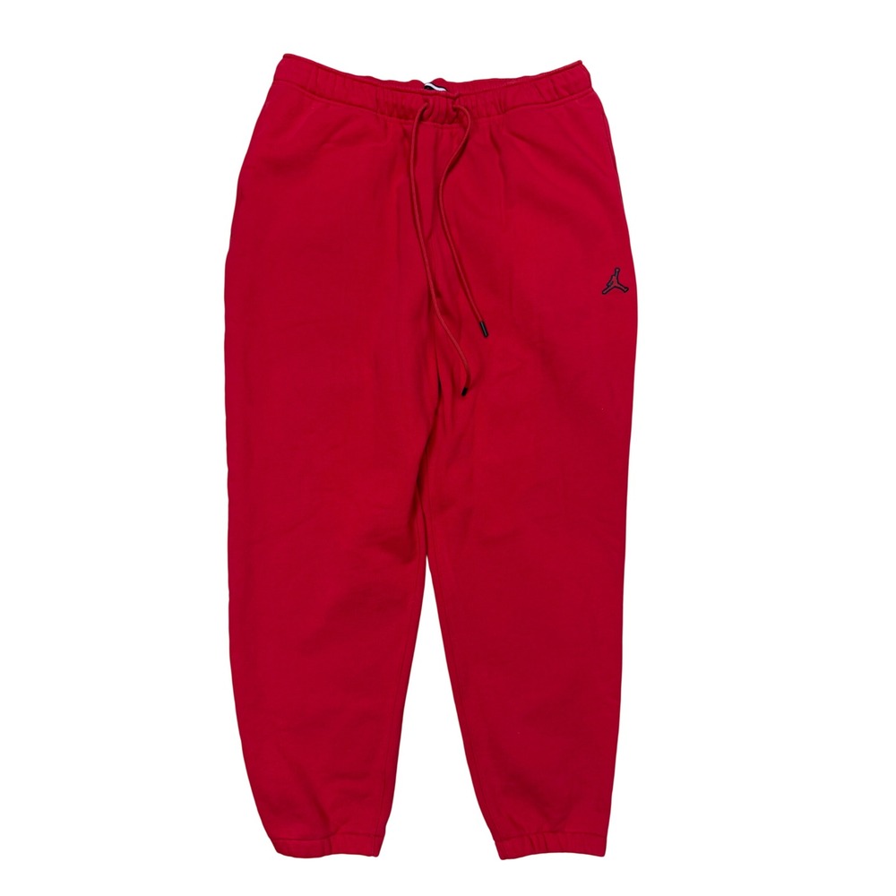 Jordan Mens Red Fleece Jogger Sweatpants Jumpman Logo XXL 2XL Red Loungewear